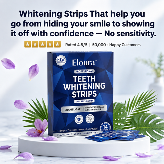 Eloura Whitening Strips – A Brighter Smile Fast – 14 Strips